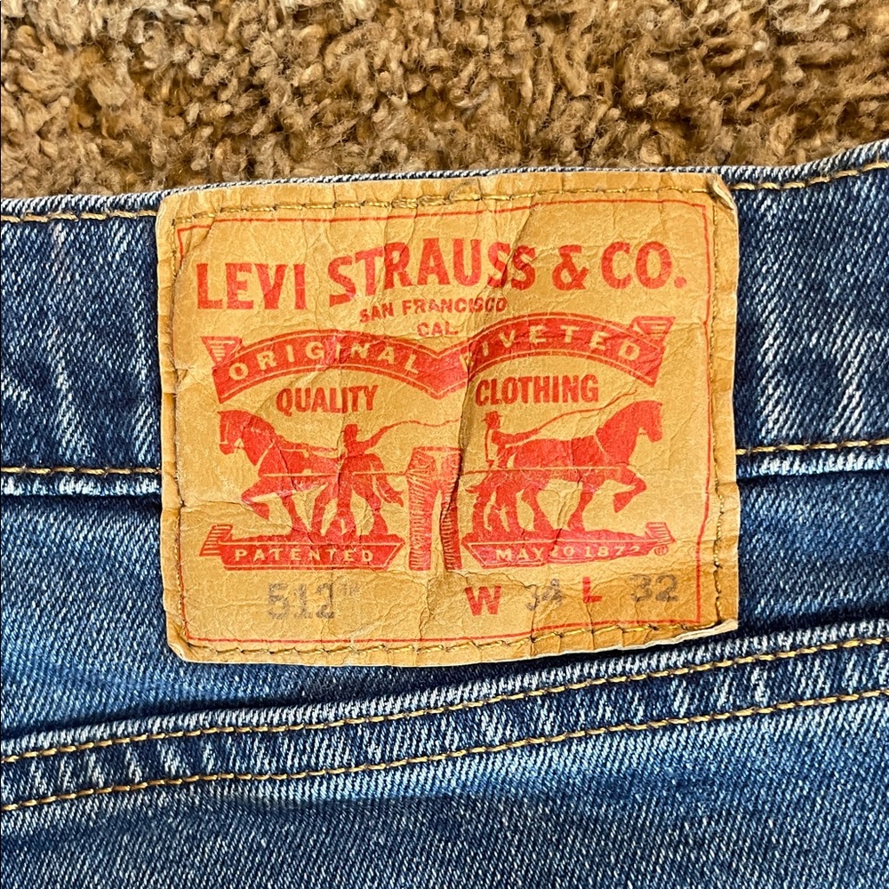 Levi's Classic Blue Relaxed Men's Jeans 512 34x32